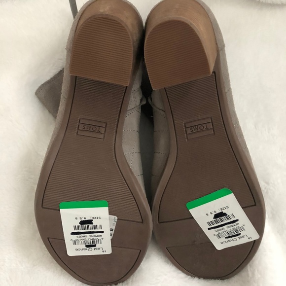 NWT Toms Majorca Peep Toe Suede Booties Boots 9.5M - Picture 6 of 6